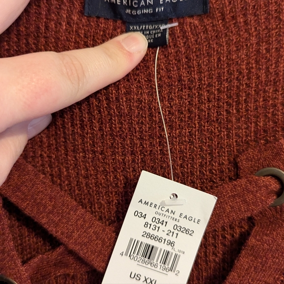 BNWT American Eagle Rust Brown/Red Sweater size XXL - Picture 5 of 6